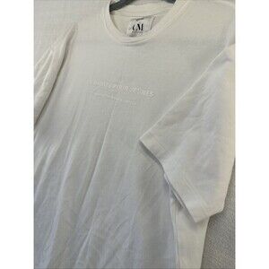 Ricky Singh Boxy T-Shirt Mens Lg “Clothing For Young People” White On White Logo
